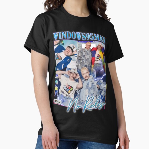 Item preview, Windows95man - No Rules - Finland Eurovision 2024 90s Tee designed and sold by jenni-wolf.