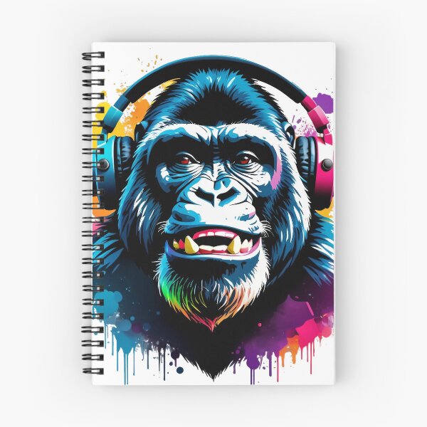 Item preview, Smile Gorilla Colorful in headphones designed and sold by KAMIstyles.
