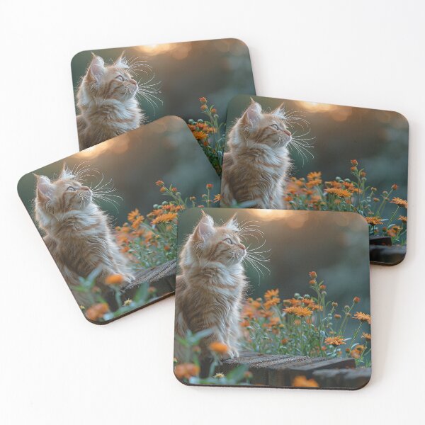 Item preview, A Captivating Emerald Cat Amongst Blossoms: A Moment of Radiant Tranquility designed and sold by Shirtastically.