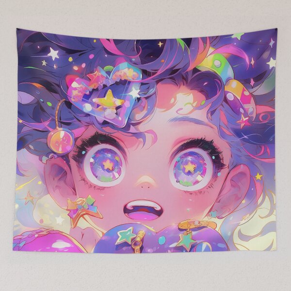 Item preview, Galactic Eclectic Twinkle Anime Girl designed and sold by bubblegoth.