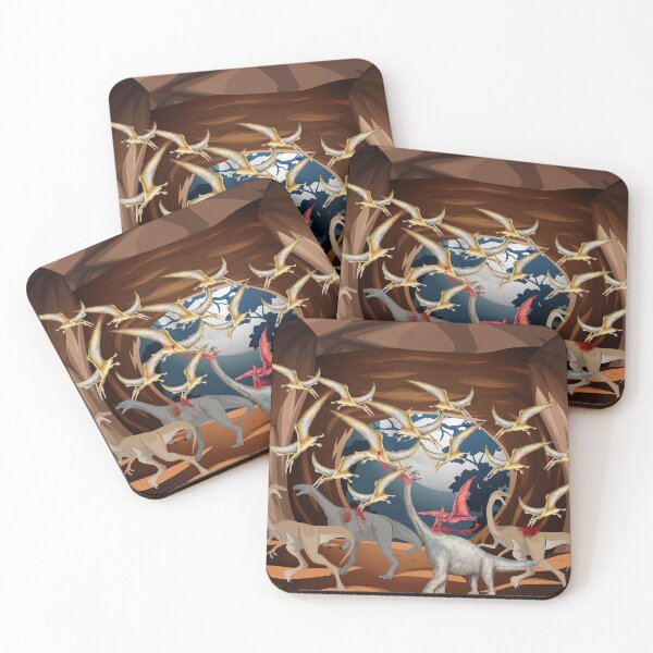 Item preview, Pelagornis attacking Dinosaurs in a cave designed and sold by KENSHOPKE.