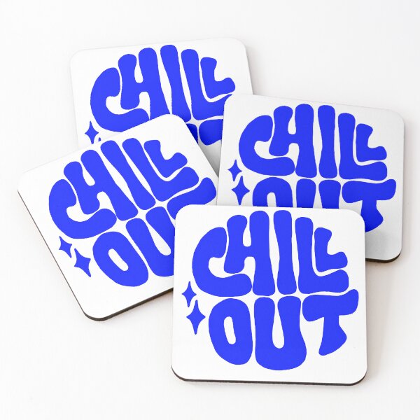 Item preview, Blue Chill Out, Quote | Minimalistic Tattoo Design Style, Line Art Illustration  designed and sold by bymtsef.