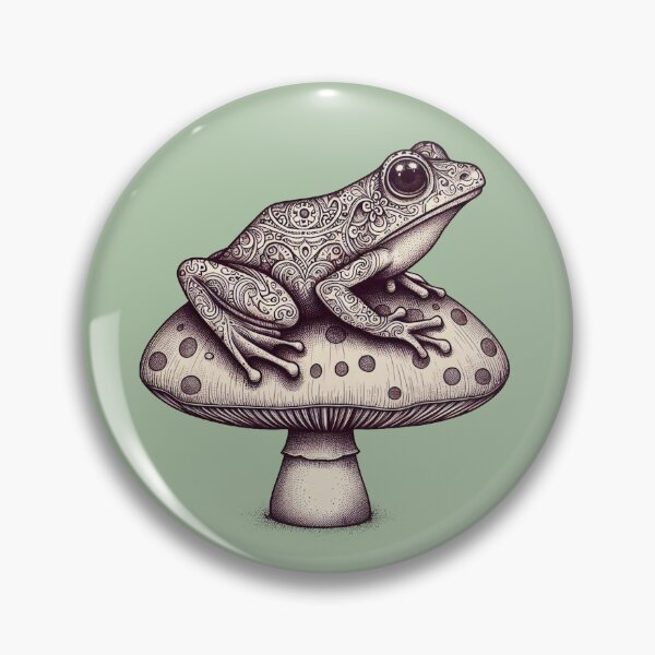 Item preview, Paisley frog on toadstool designed and sold by Vkinsify.