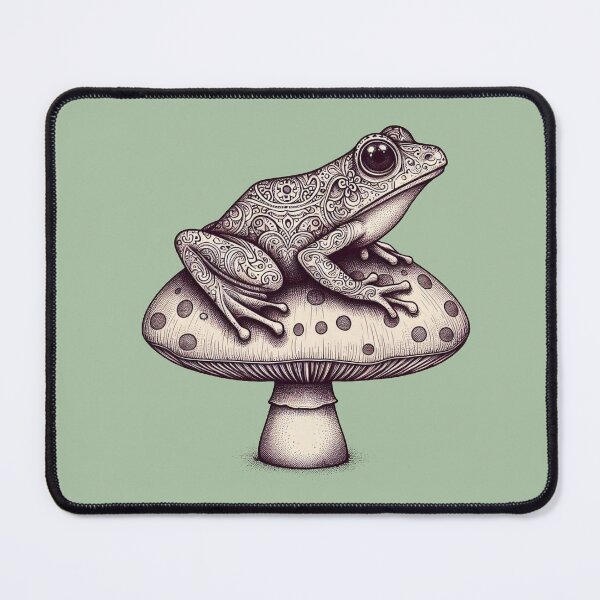 Item preview, Paisley frog on toadstool designed and sold by Vkinsify.