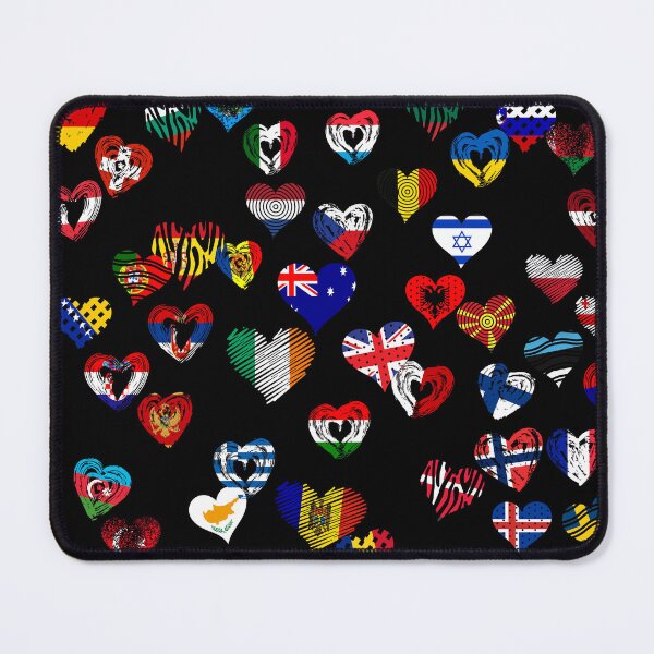 Item preview, Eurovision Flags Hearts designed and sold by kate11k.