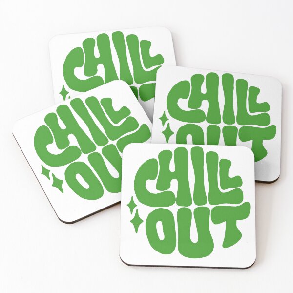 Item preview, Green Chill Out, Quote | Minimalistic Tattoo Design Style, Line Art Illustration  designed and sold by bymtsef.