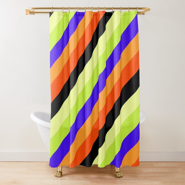 Halloween stripes Shower Curtain