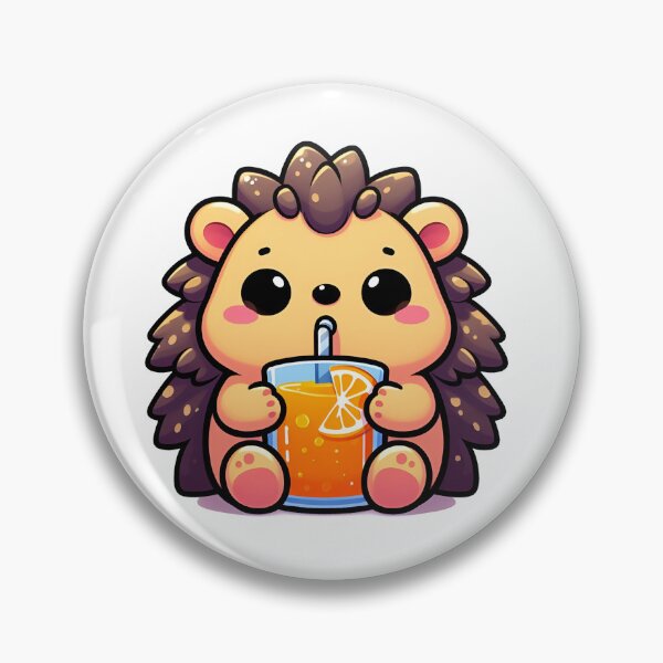 Artikelvorschau, Kawaii Igel trinkt Orangensaft entworfen und verkauft von Cloudlilyart.