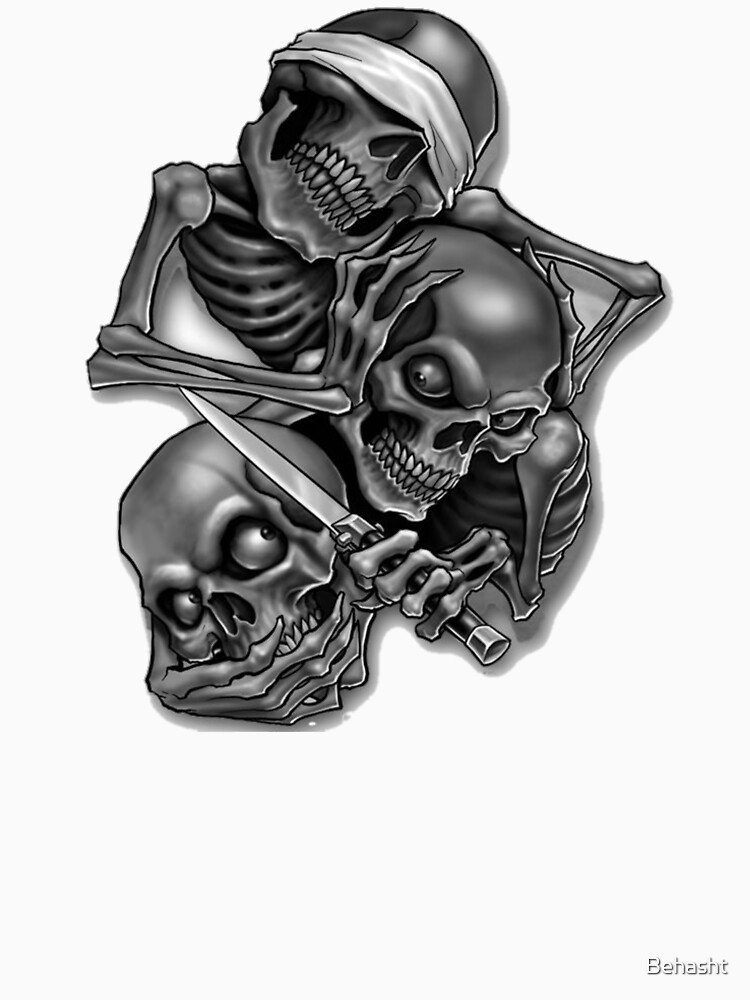 Download "See no evil hear no evil speak no evil skull mens womens ...