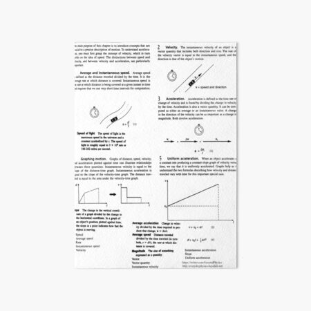 Concepts, speed, change, slope, velocity,  Acceleration, instantaneous, motion Art Board Print