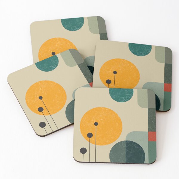 Item preview, Modernist Echoes in Mid-Century Abstraction in green designed and sold by NoaaDesign.