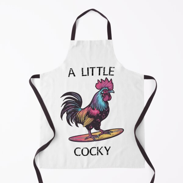 Item preview, Surfing Rooster - A Little Cocky (with Black Lettering) designed and sold by VelvetRoom.