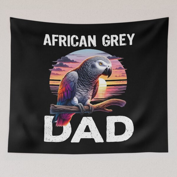Item preview, African Grey Parrot Dad Funny Vintage Timneh Grey Men designed and sold by NUMAcreations.