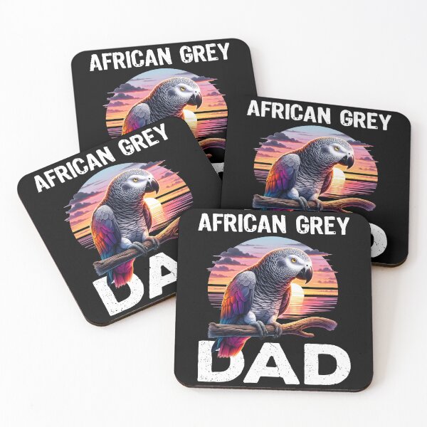 Item preview, African Grey Parrot Dad Funny Vintage Timneh Grey Men designed and sold by NUMAcreations.