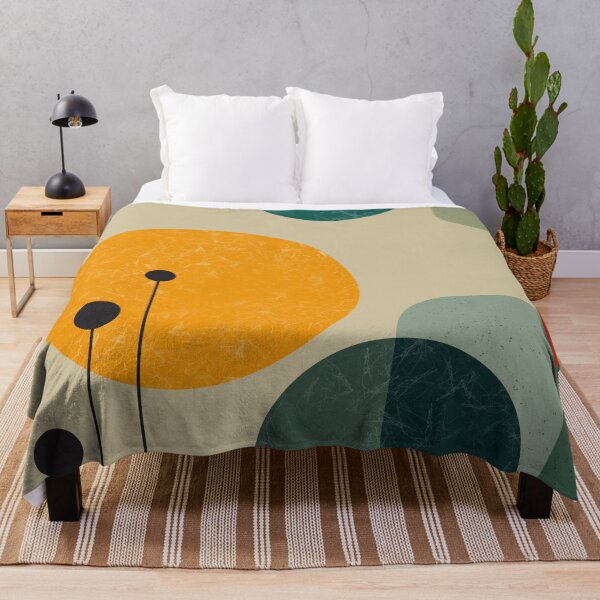 Item preview, Modernist Echoes in Mid-Century Abstraction in green designed and sold by NoaaDesign.