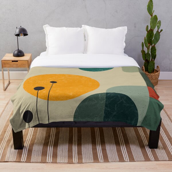 Item preview, Modernist Echoes in Mid-Century Abstraction in green designed and sold by NoaaDesign.