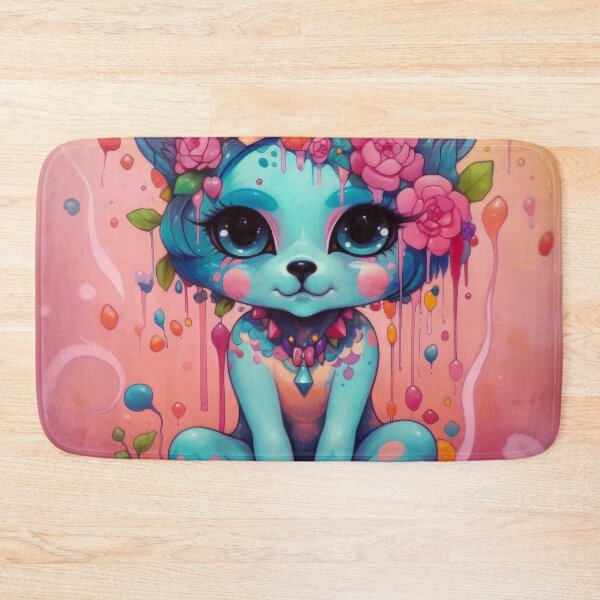 Item preview, Happy flower cat designed and sold by KreaKat.