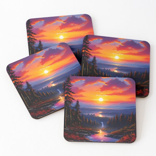 Item preview, Breathtaking Sunset Over a Forest designed and sold by Design-Illusi0n.