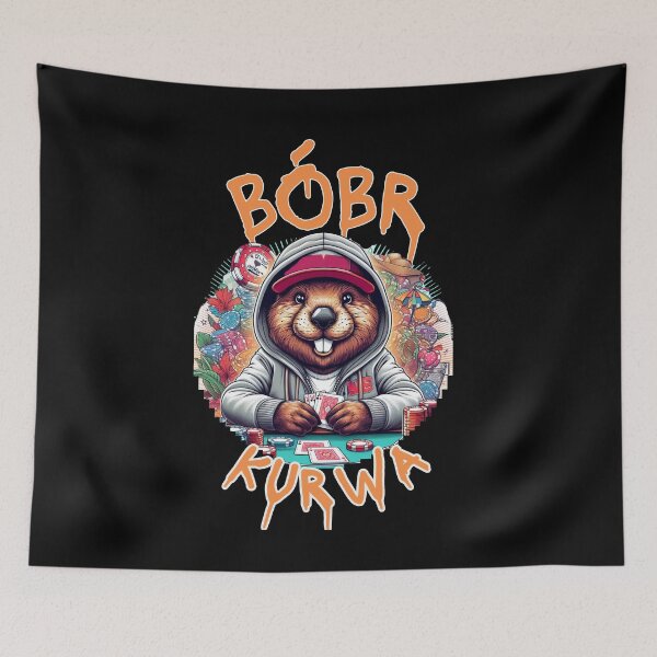 Item preview, Bóbr Kurwa Playing Poker- Polish Beaver Meme designed and sold by SHELOPS.