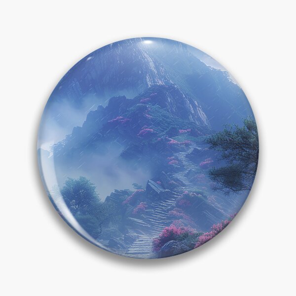 Item preview, Vibrant Hike up a Majestic Cobalt Mountain with Serene Trails designed and sold by Shirtastically.