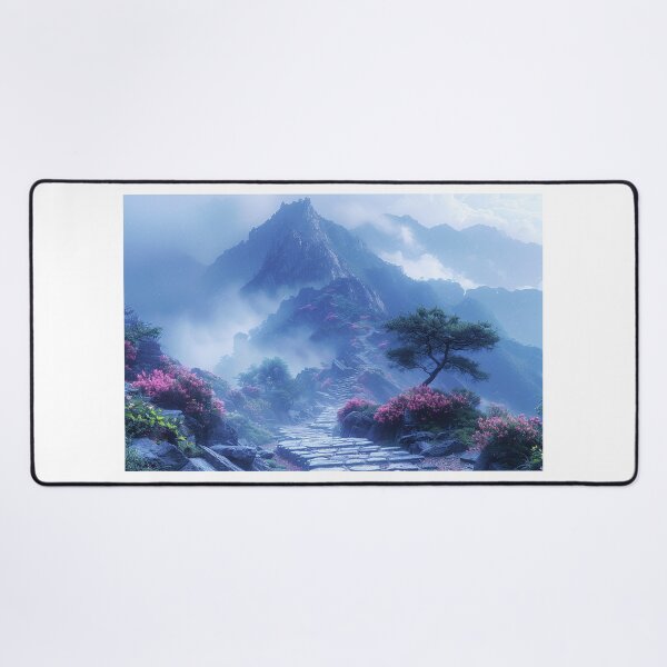 Item preview, Vibrant Hike up a Majestic Cobalt Mountain with Serene Trails designed and sold by Shirtastically.