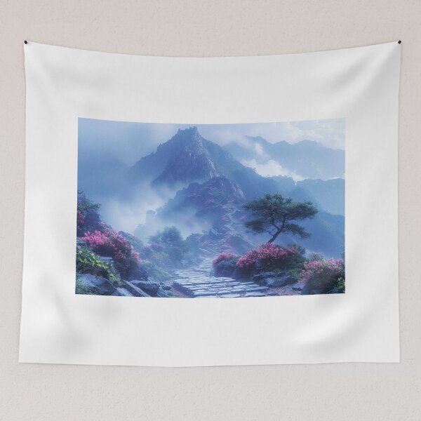 Item preview, Vibrant Hike up a Majestic Cobalt Mountain with Serene Trails designed and sold by Shirtastically.