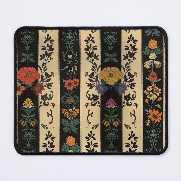 Item preview, Floral contrasting stripes designed and sold by Vkinsify.