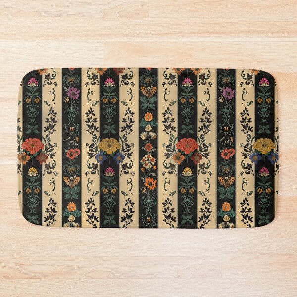 Item preview, Floral contrasting stripes designed and sold by Vkinsify.