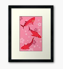 Lámina enmarcada Sakura Shark