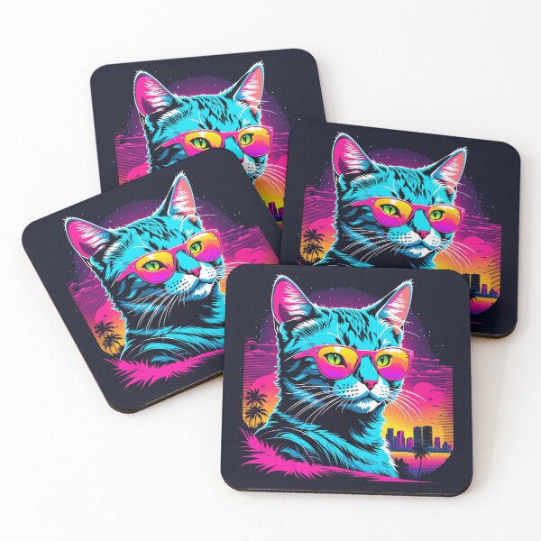 Item preview, A sophisticated Russian Blue cat perched elegantly with square-framed glasses, exuding an aura of intellectual prowess. designed and sold by Pulsant  Paintings.