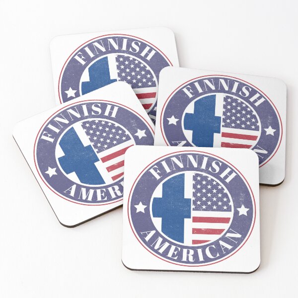 Item preview, Proud Finnish-American Badge - Finland Flag designed and sold by chrisrivait.