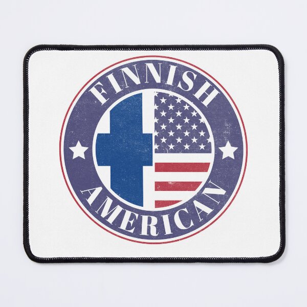 Item preview, Proud Finnish-American Badge - Finland Flag designed and sold by chrisrivait.