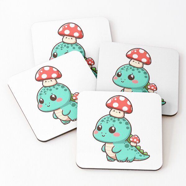 Item preview, Kawaii simple Mushroom Hat Dinosaur Brontosaurus designed and sold by Suukunna.