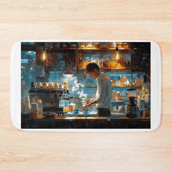 Item preview, Skilled Barista Prepares Iced Coffee at Busy Shop | Caffeine, Espresso, Coffee Addict designed and sold by Shirtastically.