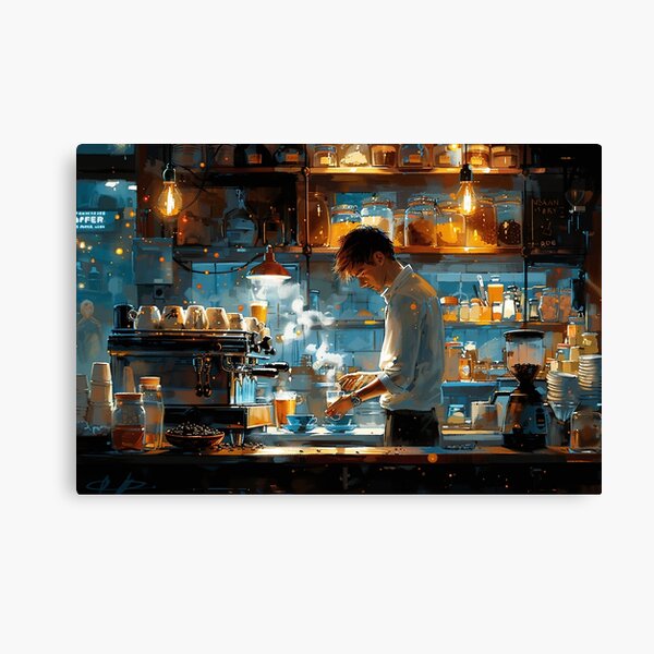 Item preview, Skilled Barista Prepares Iced Coffee at Busy Shop | Caffeine, Espresso, Coffee Addict designed and sold by Shirtastically.