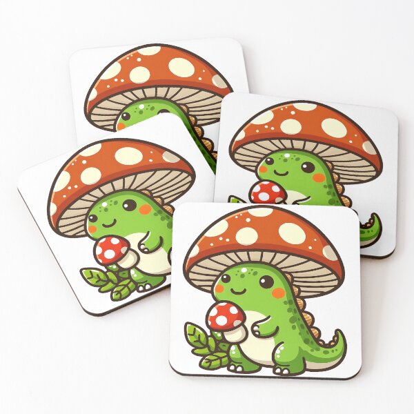Item preview, Kawaii simple Mushroom Hat Dinosaur Brontosaurus designed and sold by Suukunna.