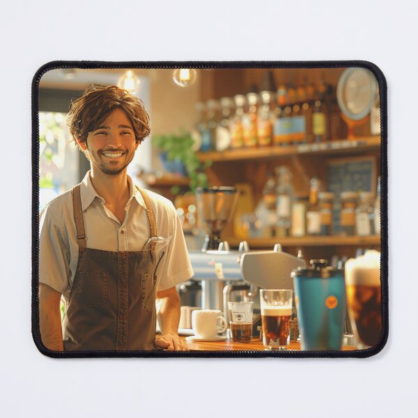 Item preview, Expert Barista Crafts Iced Coffee | Turquoise Mug, Milk Froth, Espresso designed and sold by Shirtastically.