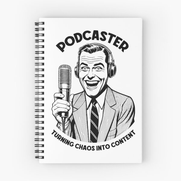 Item preview, Podcaster Chaos Content Funny Podcast Host Retro Microphone designed and sold by GrandeDuc.