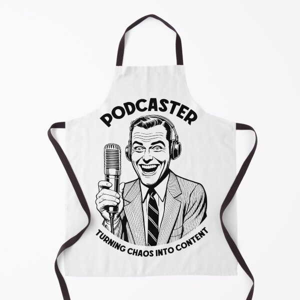 Item preview, Podcaster Chaos Content Funny Podcast Host Retro Microphone designed and sold by GrandeDuc.