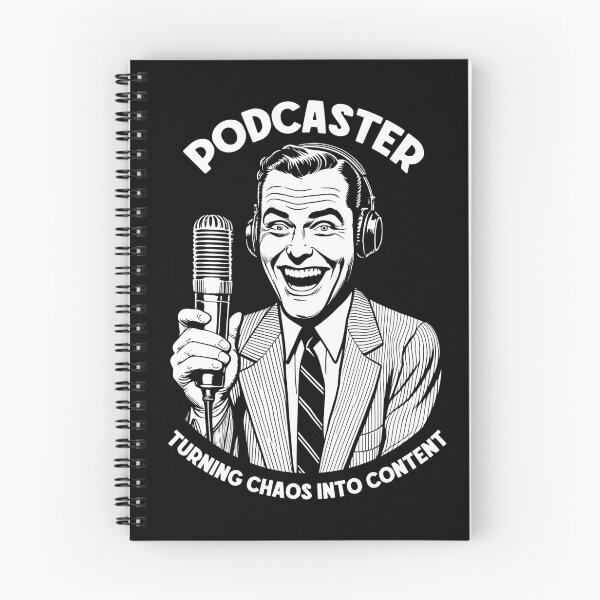 Item preview, Podcaster Chaos Content Funny Podcast Host Retro Microphone designed and sold by GrandeDuc.