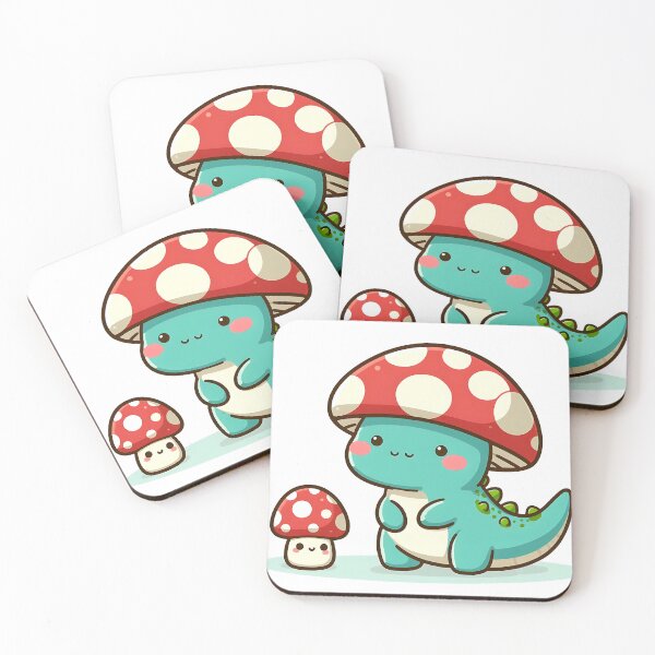 Item preview, Kawaii simple Mushroom Hat Dinosaur Brontosaurus designed and sold by Suukunna.