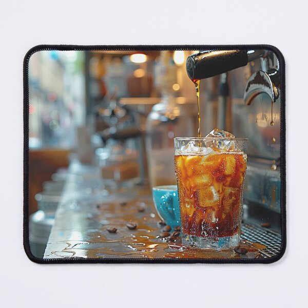Item preview, Artistic Barista Creating Detailed Iced Coffee Masterpiece | Caffeinated Espresso Brew designed and sold by Shirtastically.