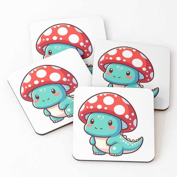 Item preview, Kawaii simple Mushroom Hat Dinosaur Brontosaurus designed and sold by Suukunna.