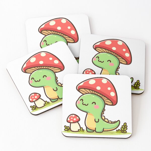 Item preview, Kawaii simple Mushroom Hat Dinosaur Brontosaurus designed and sold by Suukunna.