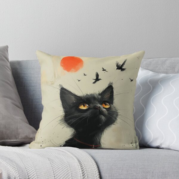 Item preview, Feline Watcher Tee, Birdwatching Buddy Tee, Feathered Fascination Gift  designed and sold by Terry-Salsa.