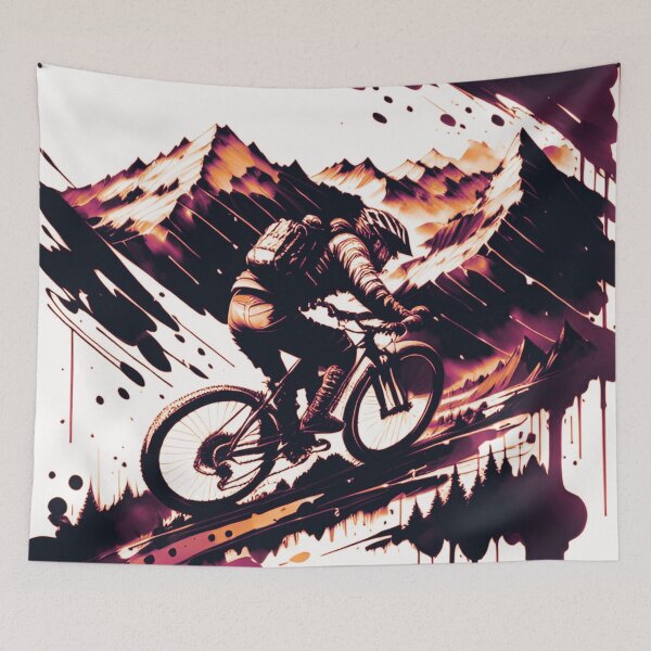 Item preview, Rainy Ride: MTB Racer Shredding Trails designed and sold by GrizzlyCollective.