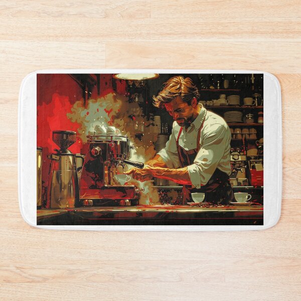 Item preview, Expert Barista Creating Intricate Latte Art in a Bustling Coffee House designed and sold by Shirtastically.