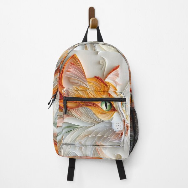 Item preview, Orange and white paper quilling cat designed and sold by dcrc.