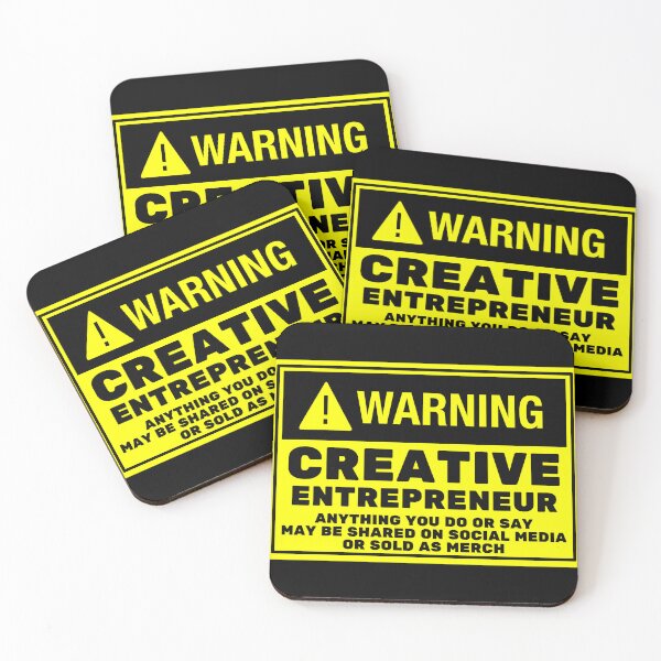 Item preview, Funny Creative Entrepreneur Warning designed and sold by Kathy Gerstorff.