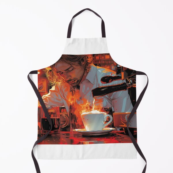 Item preview, Expert Barista Crafting Intricate Coffee Art at a Bustling Coffee Roastery designed and sold by Shirtastically.